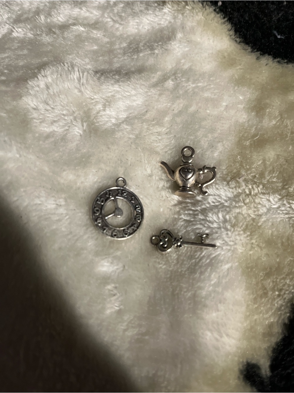 Alice in wonderland Silver charm set